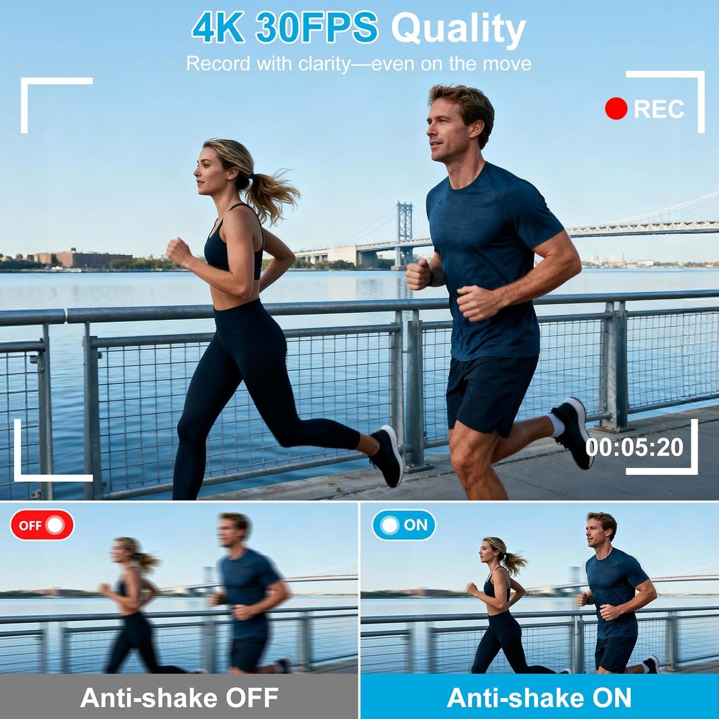 4K Digital Camera for Photography- 56MP Autofocus Vlogging Camera with 3" 180° Flip Screen, 16X Zoom, Flash- Digital Point and Shoot Camera